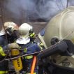 Hašení požáru - cvičení jednotky na DO v Ostravě Vítkovicích 05.04.2012