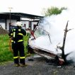 Požár obytného přívěsu v autokempu 12.05.2012