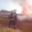 Požár pole v Děhylově 07.08.2013